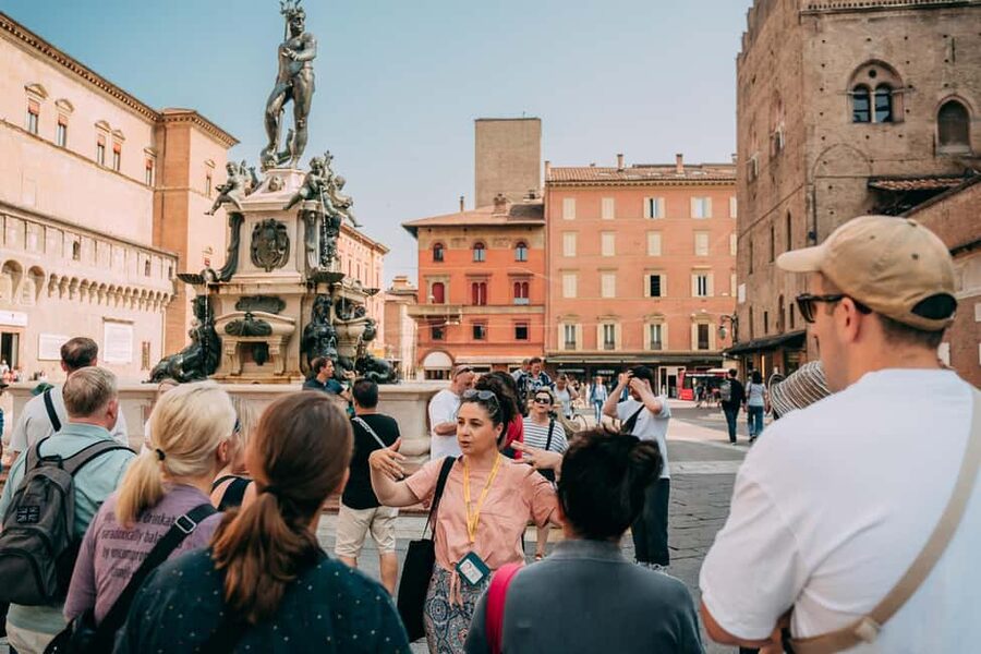 Bologna Walking tour with Tower Sky View and Archiginnasio - A strong first look at central Bologna