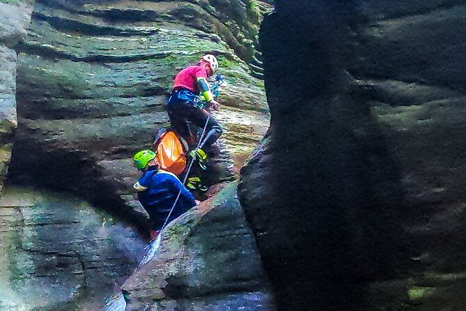 Canyoning in the Dolomites (Lake Santa Croce, Val Maggiore) - Entering Val Maggiore by water
