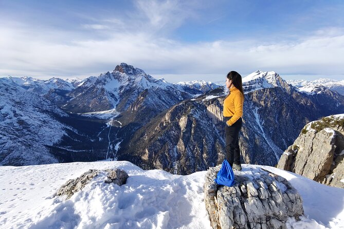 Dolomites of Cortina Winter Hiking & Sledding Experience - Choosing between Monte Piana, Cinque Torri, Lagazuoi, and Tre Cime