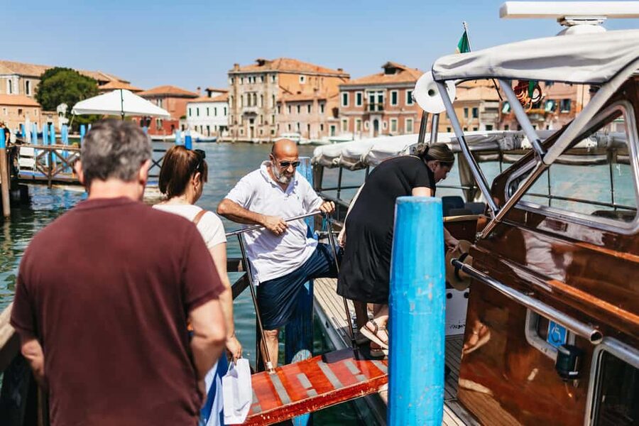 From Venice: Murano & Burano Guided Tour by Private Boat - Leaving Venice by private boat