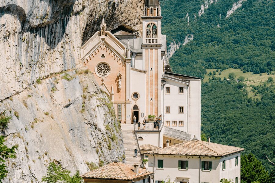 From Verona: Day tour to Madonna della Corona - Seeing Madonna della Corona from the opposite cliffs
