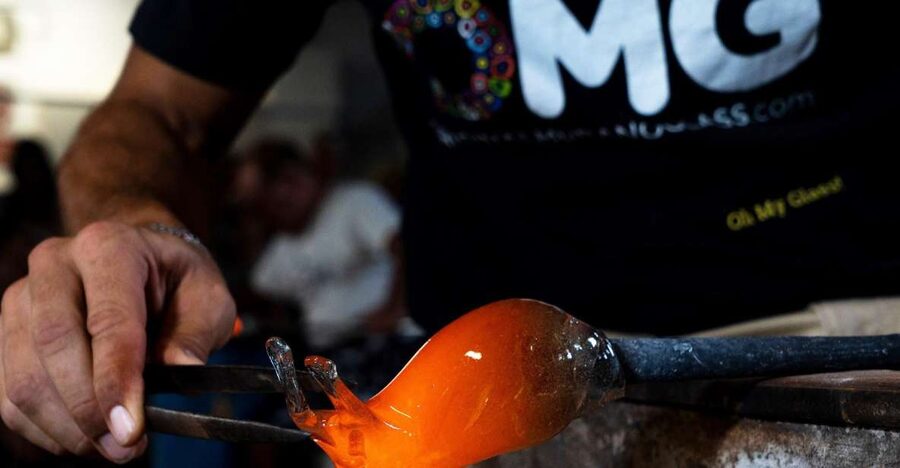 Glass Blowing Show Visit Murano Glass Factory & Showroom OMG - The showroom and gallery after the furnace
