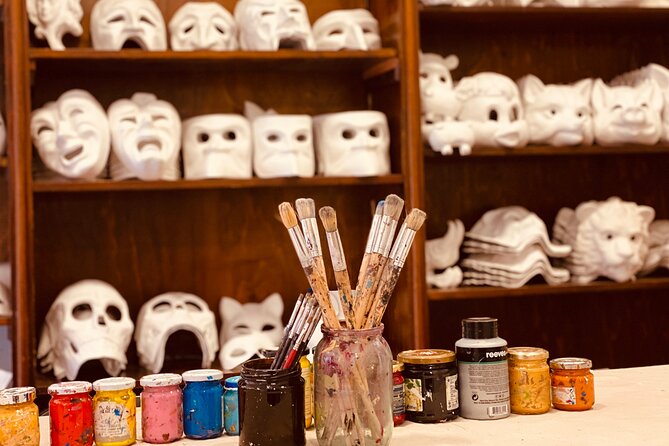 Mask Workshop - Paint Your Own Venetian Mask in Venice, Italy - Painting the base colors