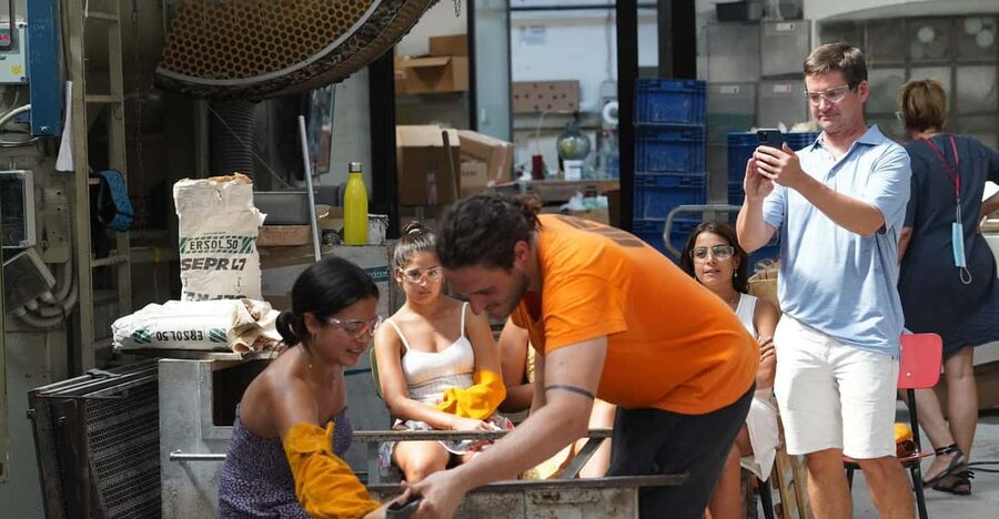 Murano: In Depth Glass Factory Guided Tour - The batch room: where glass starts as a recipe