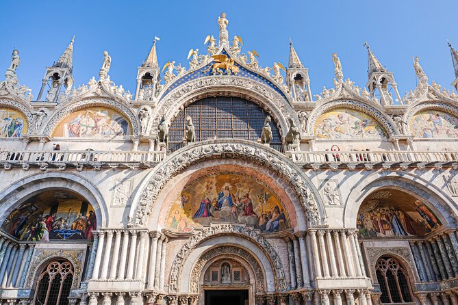 Skip the Line St. Mark's Basilica Tour - A closer look at the sculptures above the gates