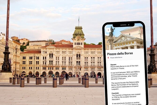 Trieste Exploration Game and City Tour on your Phone - Piazza della Borsa and the city of commerce