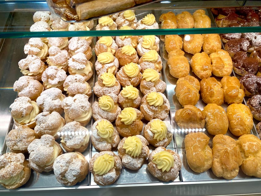 Venice: Cicchetti Street Food and Sightseeing Walking Tour - Pastries, cheeses, sandwiches, and seasonal bites