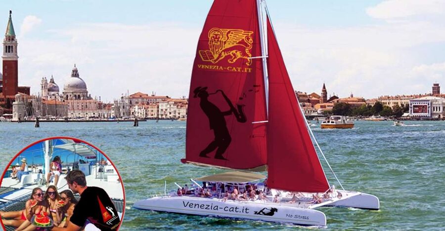 Venice: Lagoon Lunch Cruise on Catamaran - Finding the red sails near Via Garibaldi