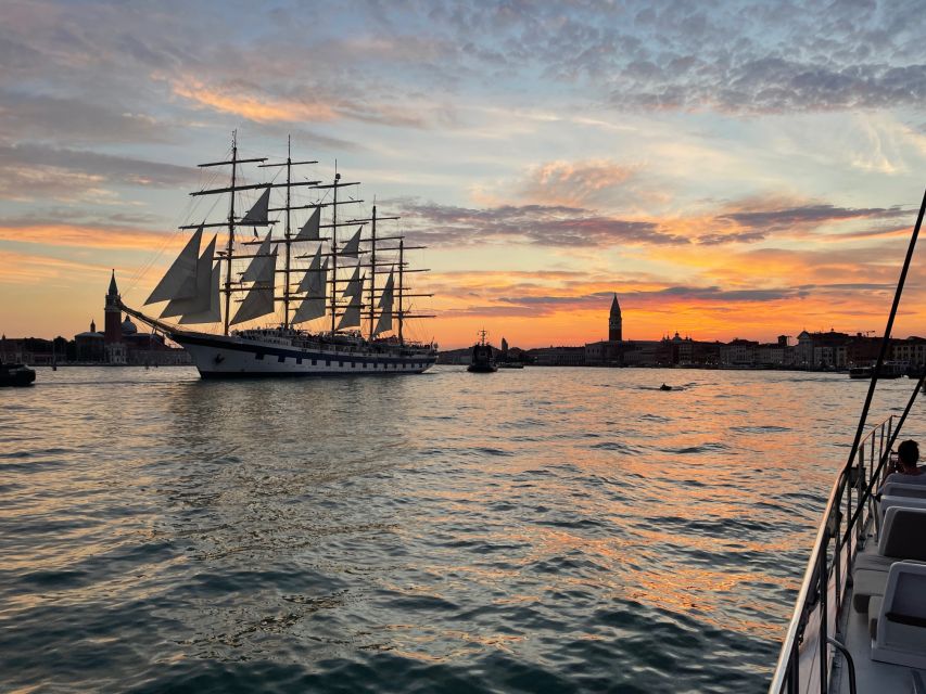 Venice: Night Catamaran Cruise of the Lagoon - The Bay of San Marco under evening lights