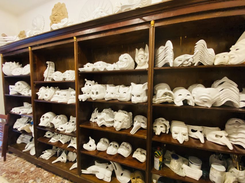 Venice: Paint your own Venetian Mask Workshop - Choosing your mask in a Venetian studio