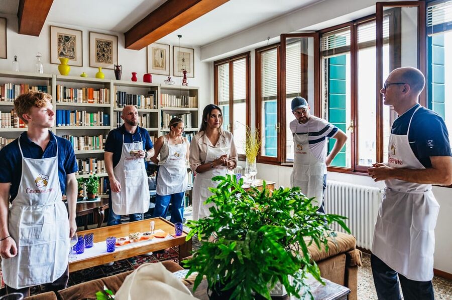Venice: Pasta and Tiramisu Cooking Class at a Local's Home - A meal with wine, coffee, and conversation