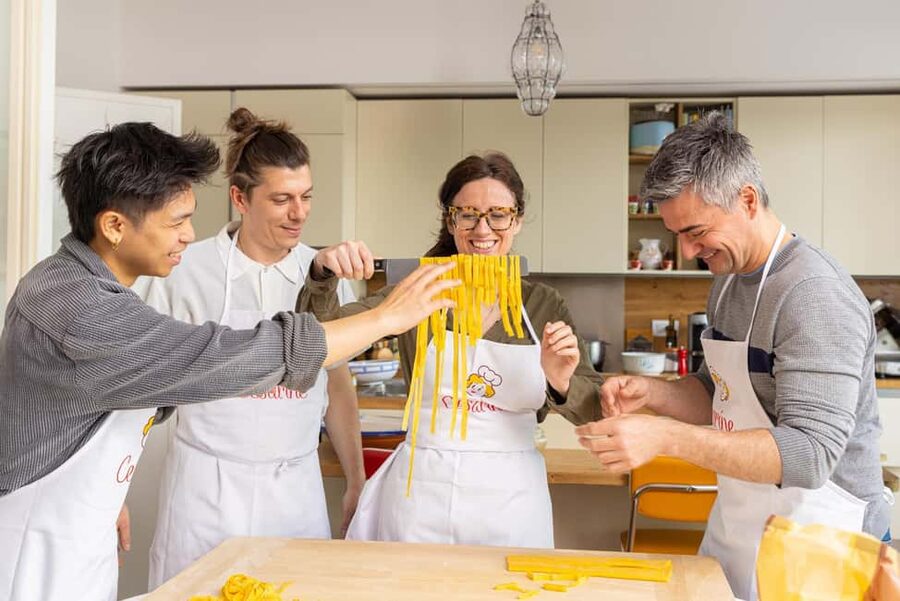 Venice: Share Your Pasta Love in a Local’s Home - Mixing and kneading the dough
