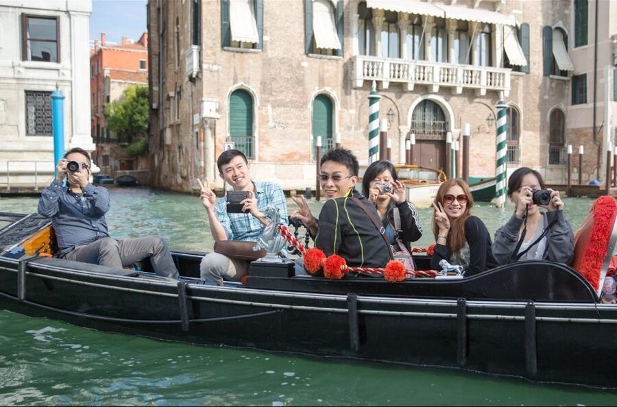 Venice Shared Gondola Ride - From the water toward the Basilica della Salute