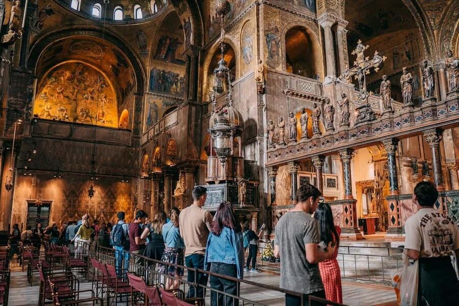 Venice: St Mark's Basilica Small-Group Tour with Terrace - Inside the basilica: mosaics, stories, and a brisk pace
