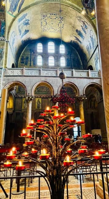 Venice: St. Mark's Basilica, Terrace, and Pala d’Oro Entry - The golden interior of the basilica