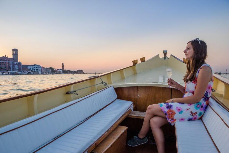 Venice: Sunset Cruise by Typical Venetian Boat - Leaving the Ospedale stop for St. Andrea and Vignole