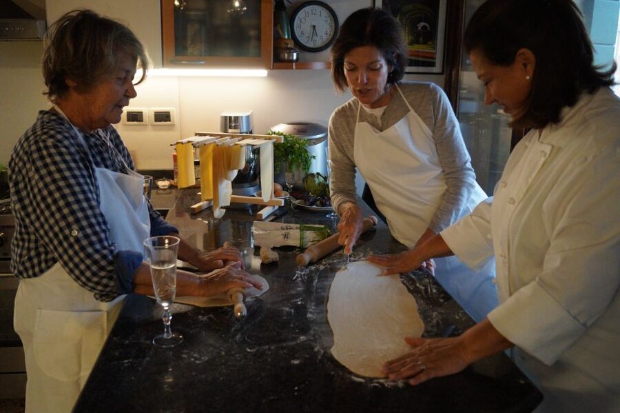 Yummy Cooking Class In Venice - Eating what you made on the terrace